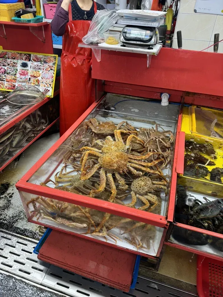 Fruits de mer frais au marché de Jagalchi