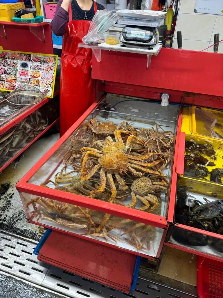 Fruits de mer frais au marché de Jagalchi