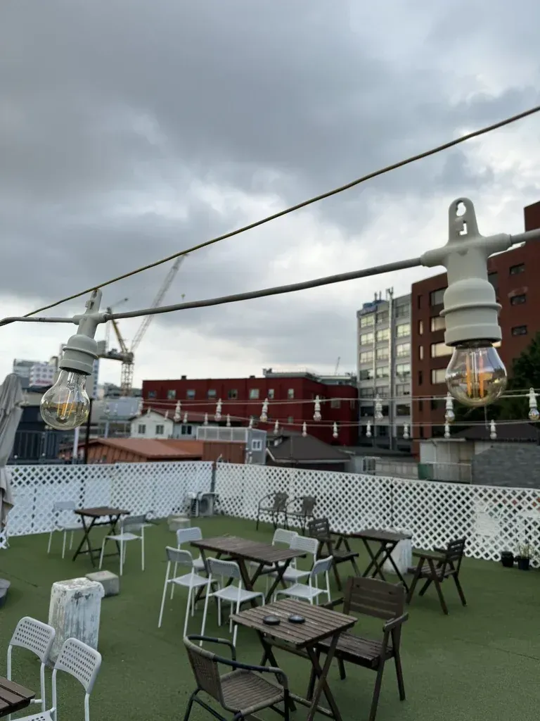 Vue depuis un rooftop à Séoul